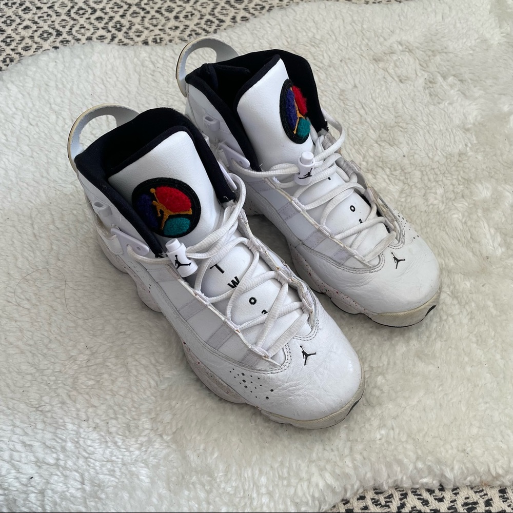 Nike Air Jordan 6 Rings Confetti Paint Splatter size US6Y/UK 5